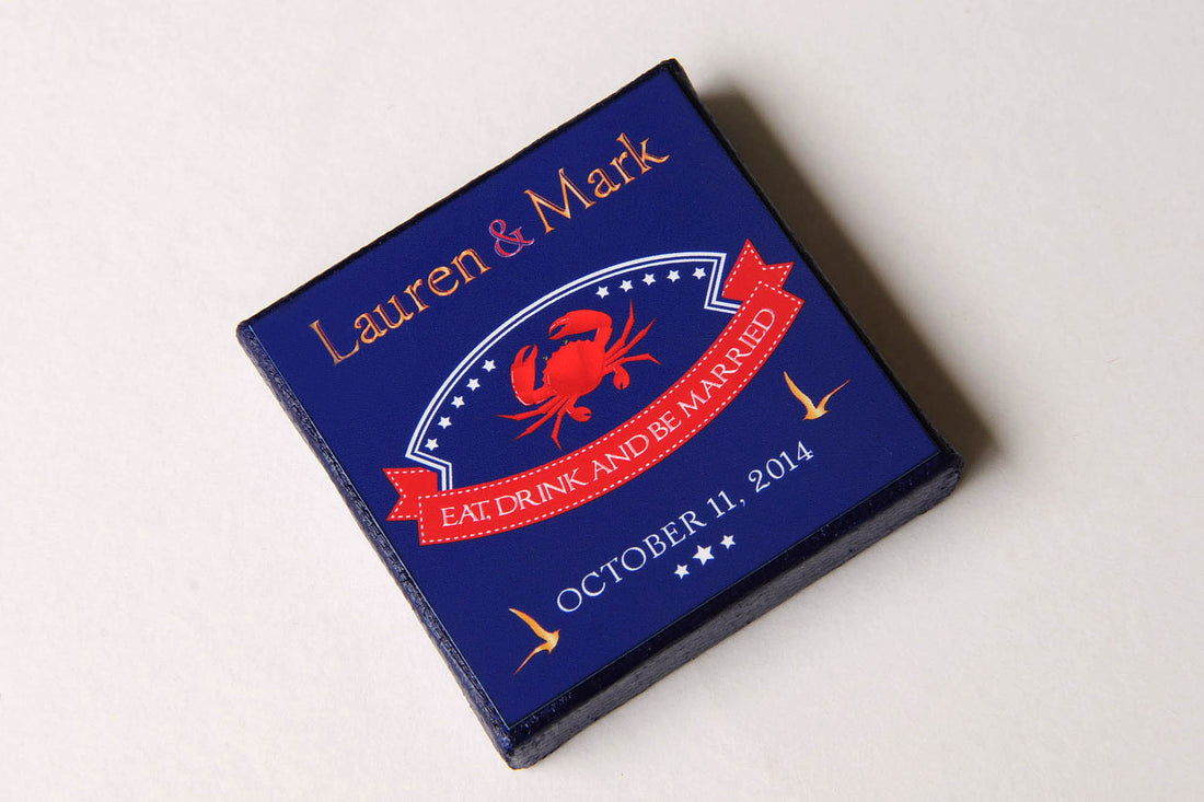 Wedding Favour Gift 2x2" Mini Canvas Magnets
