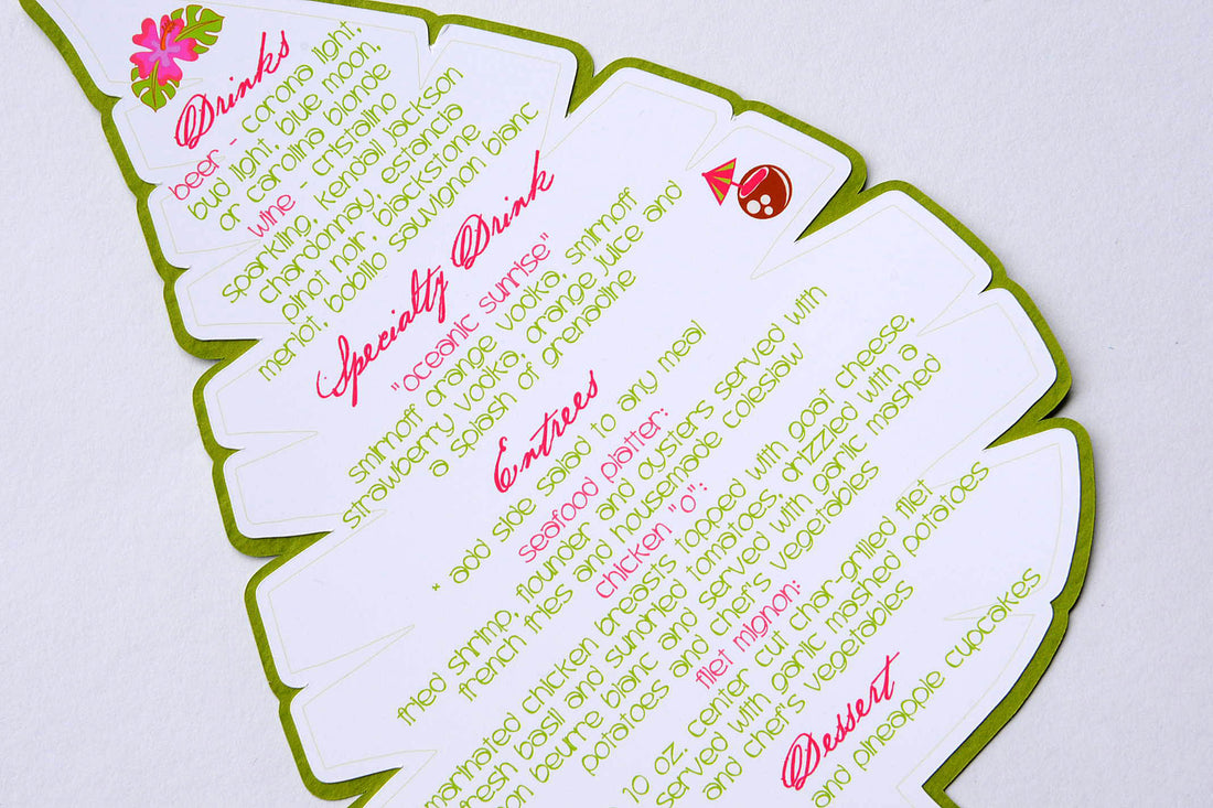 Palm Leaf Menu