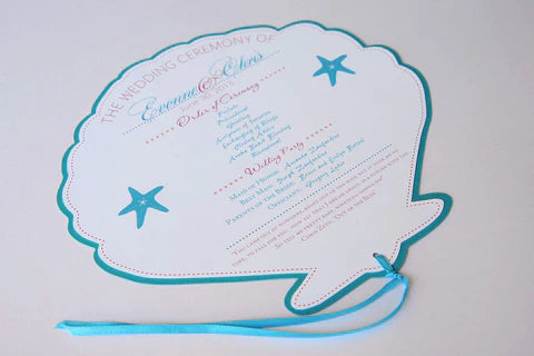 Scalloped Shell Wedding Program