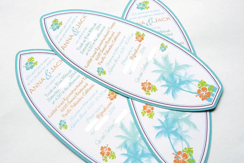 Surfboard B'nai Mitzvah Invites