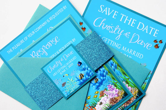 Tropical Aquarium and Sea Turtle Underwater Destination Beach Wedding Suites