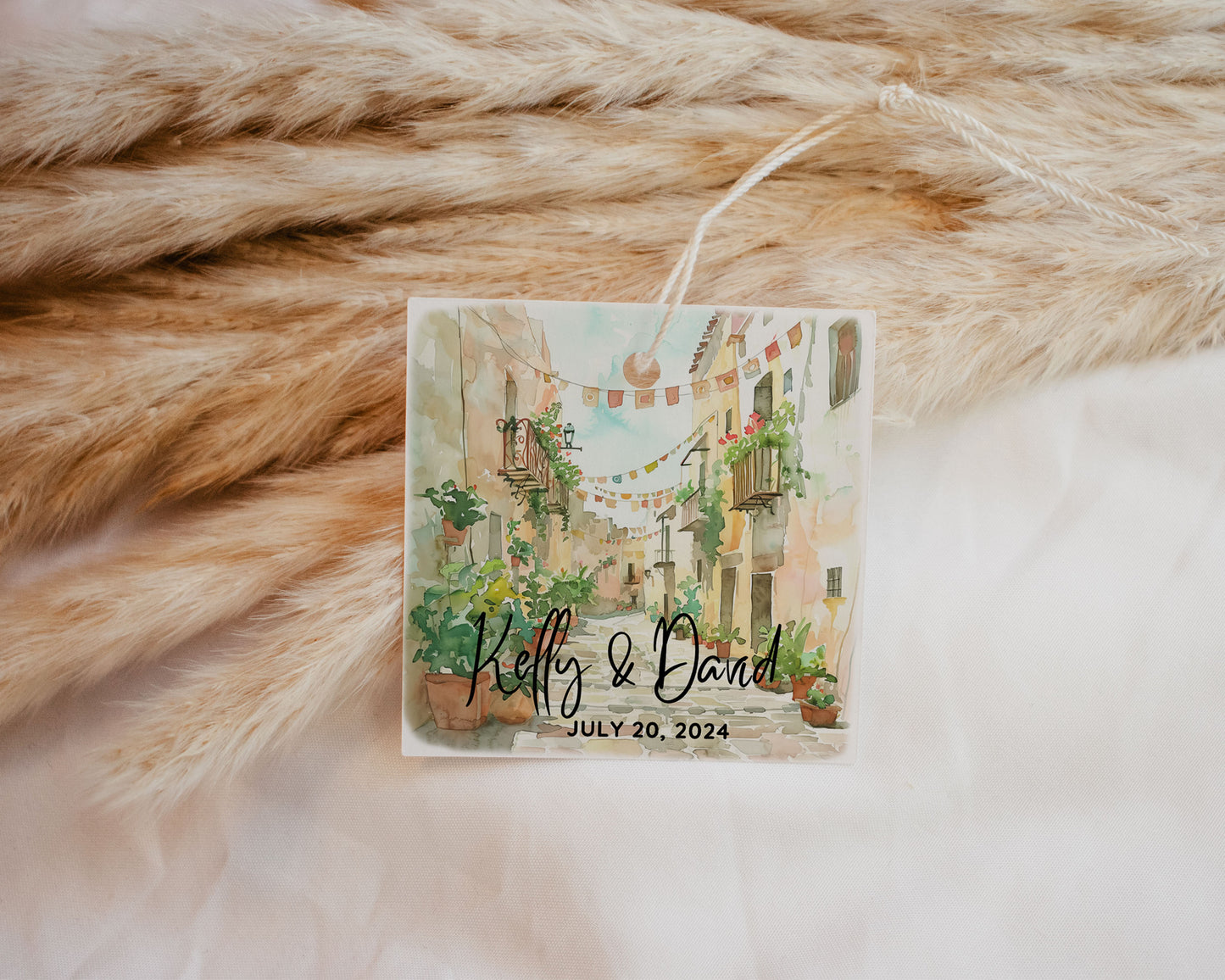 Mexico Beach Tropical Palm Tree Cactus Temple Church Watercolour Destination Wedding Invitation and RSVP Suite Instant Download - "Mexico"