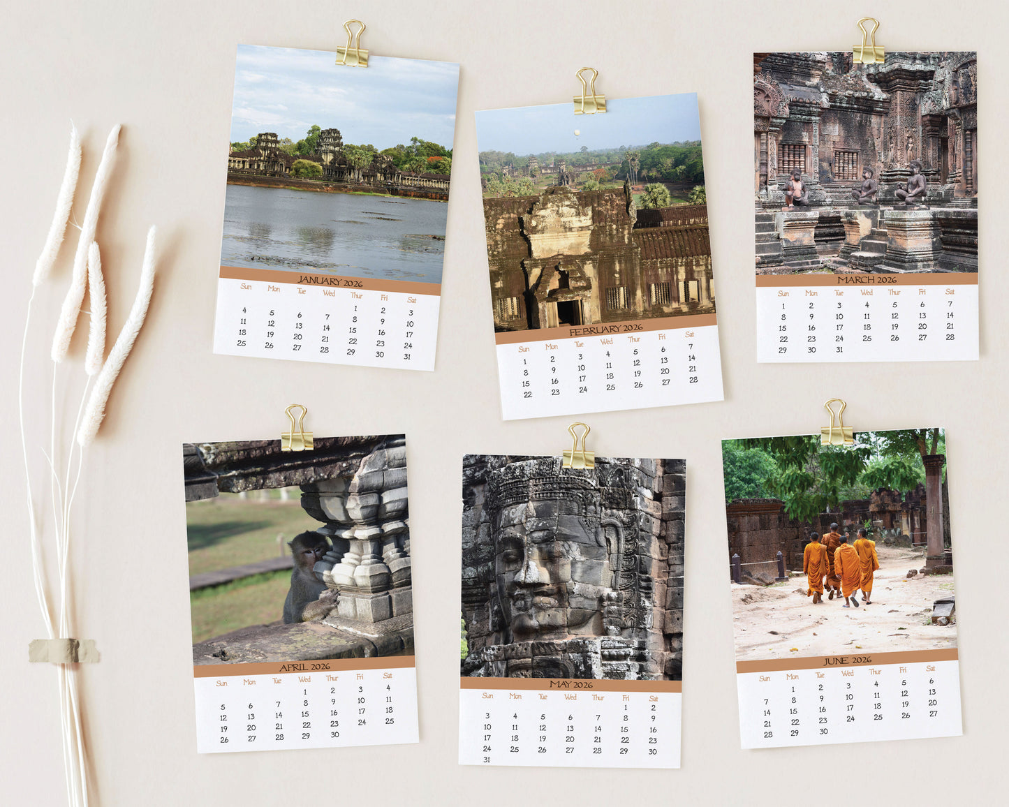 2026 Photo Calendar - Angkor Wat, Cambodia