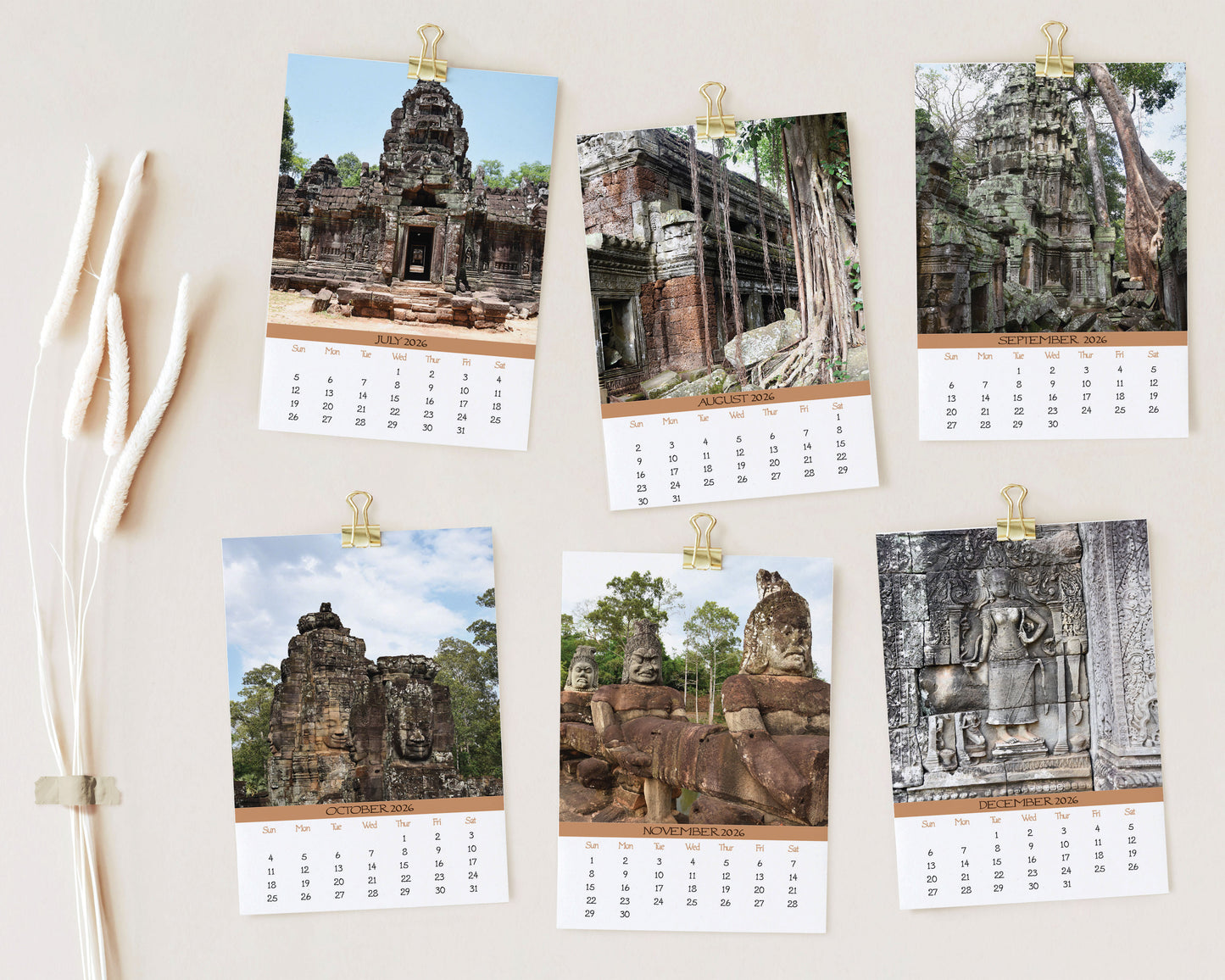 2026 Photo Calendar - Angkor Wat, Cambodia