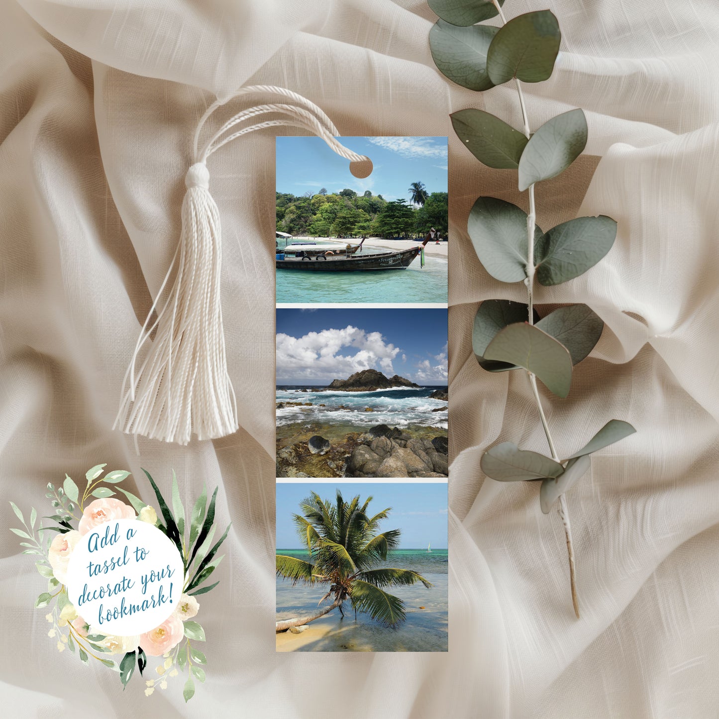 Travel Photo Bookmarks 2x6" - Beaches