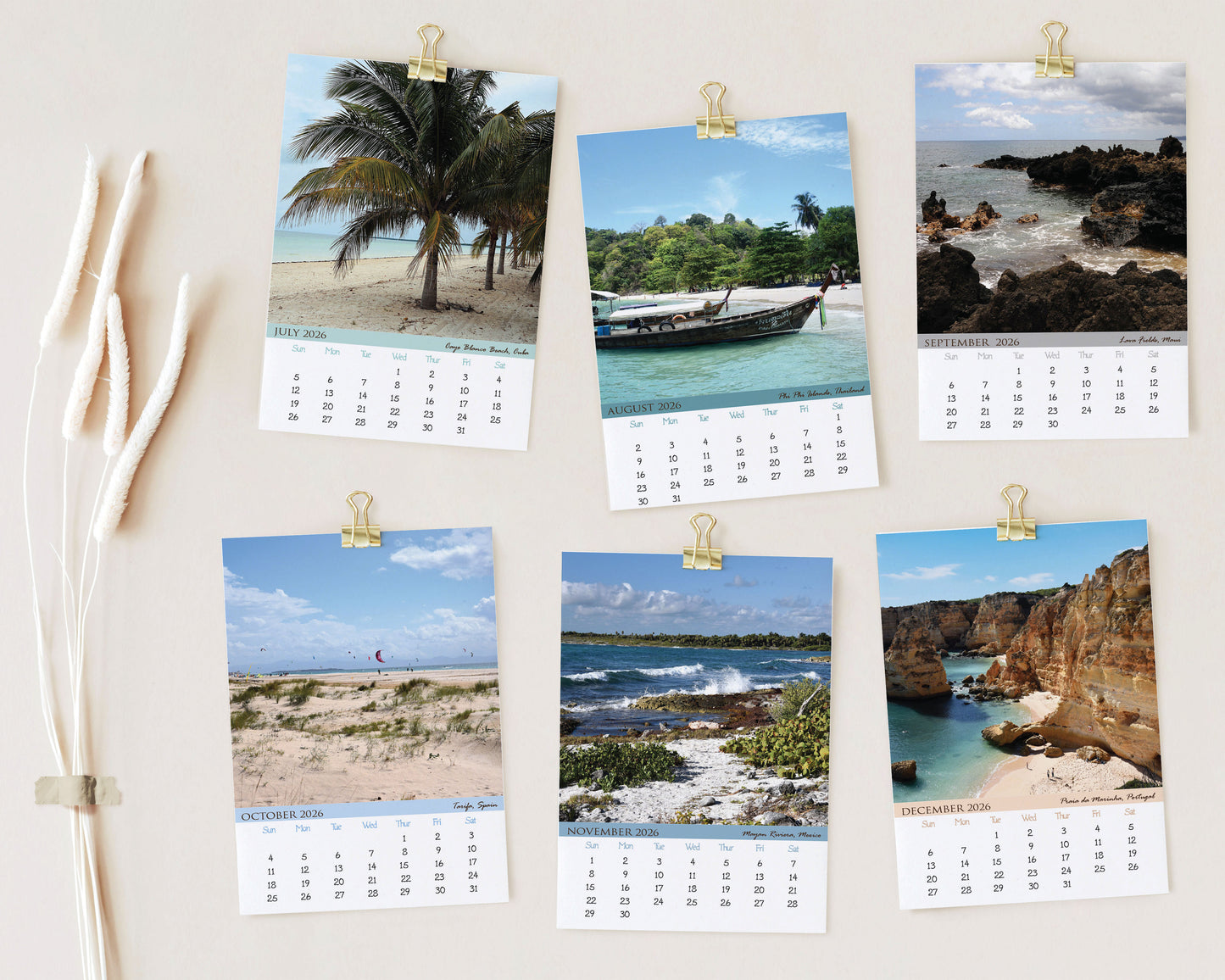 2026 Photo Calendar - Beaches