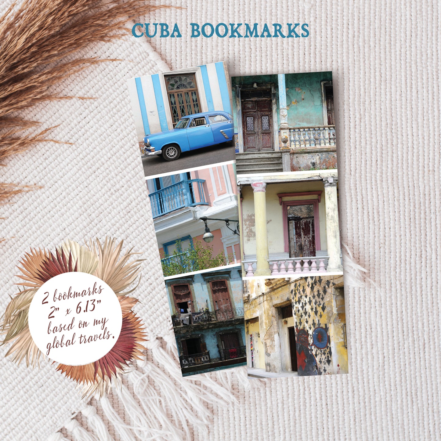 Travel Photo Bookmarks 2x6" - Cuba
