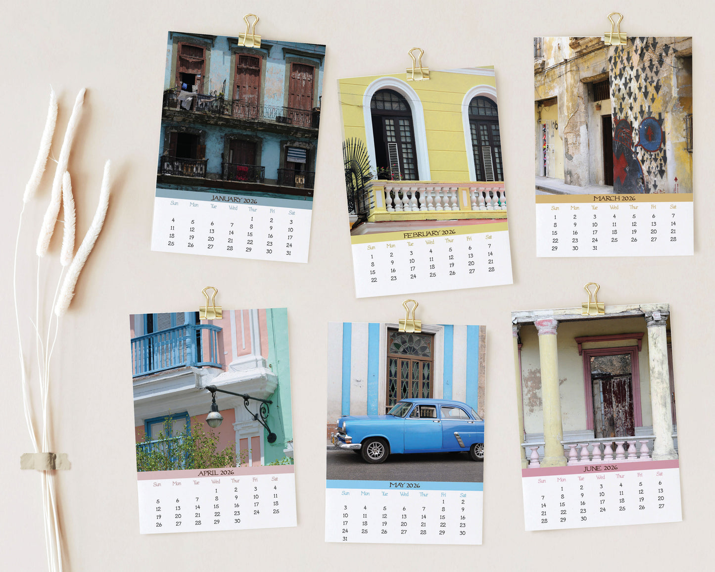 2026 Photo Calendar - Cuba