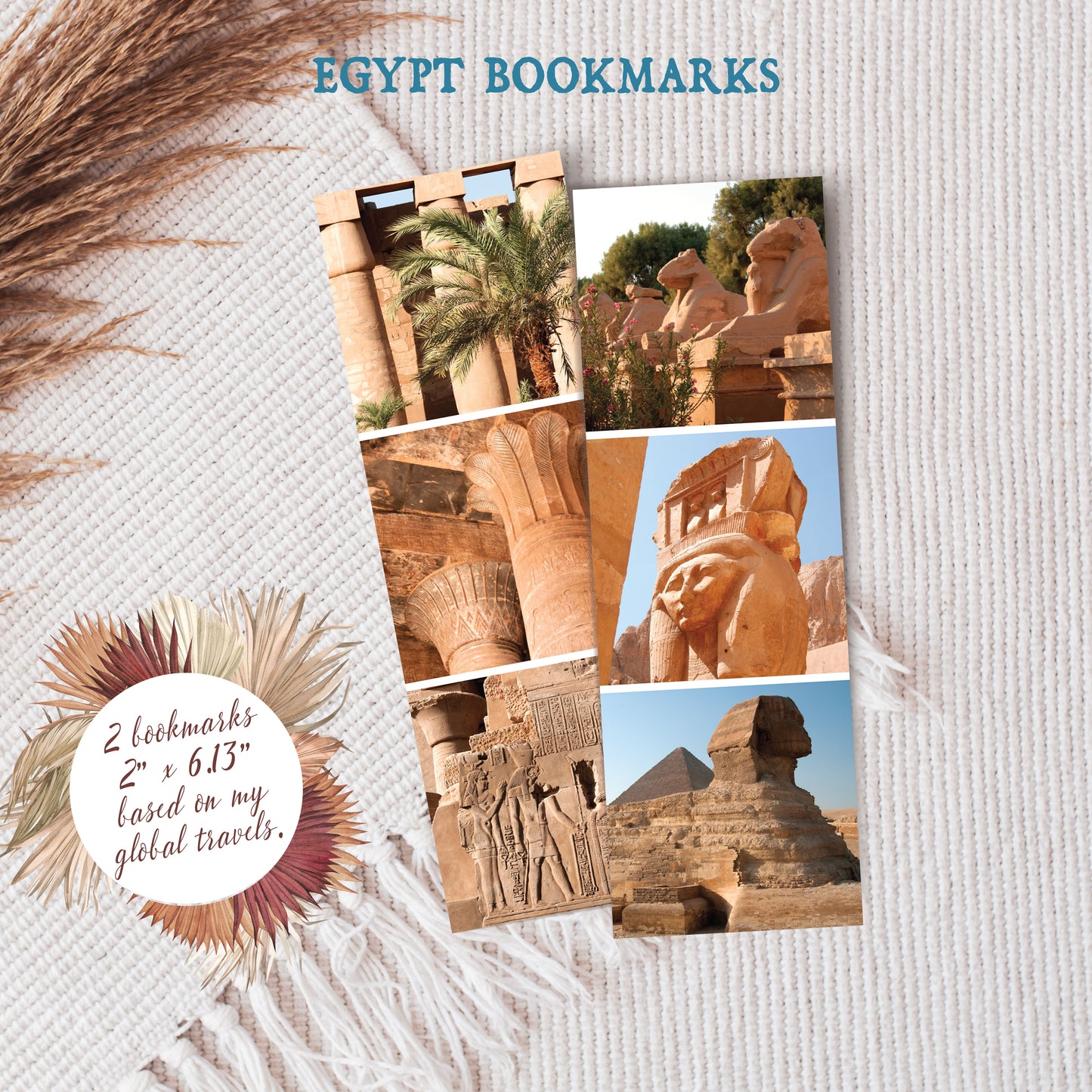 Travel Photo Bookmarks 2x6" - Egypt