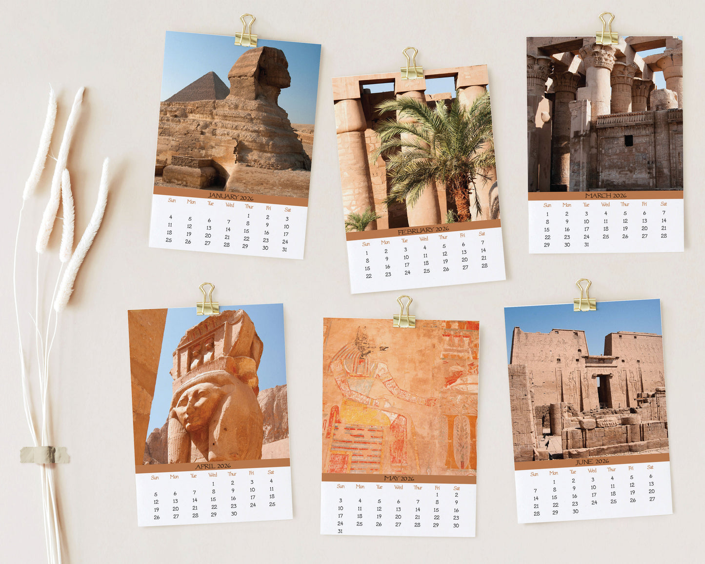 2026 Photo Calendar - Egyptian Pyramids