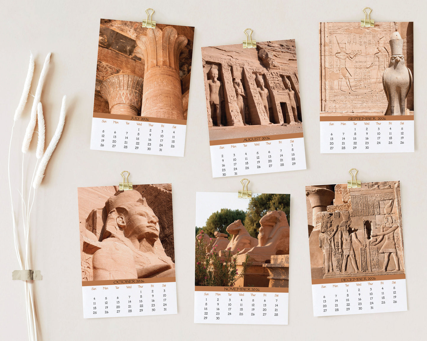 2026 Photo Calendar - Egyptian Pyramids