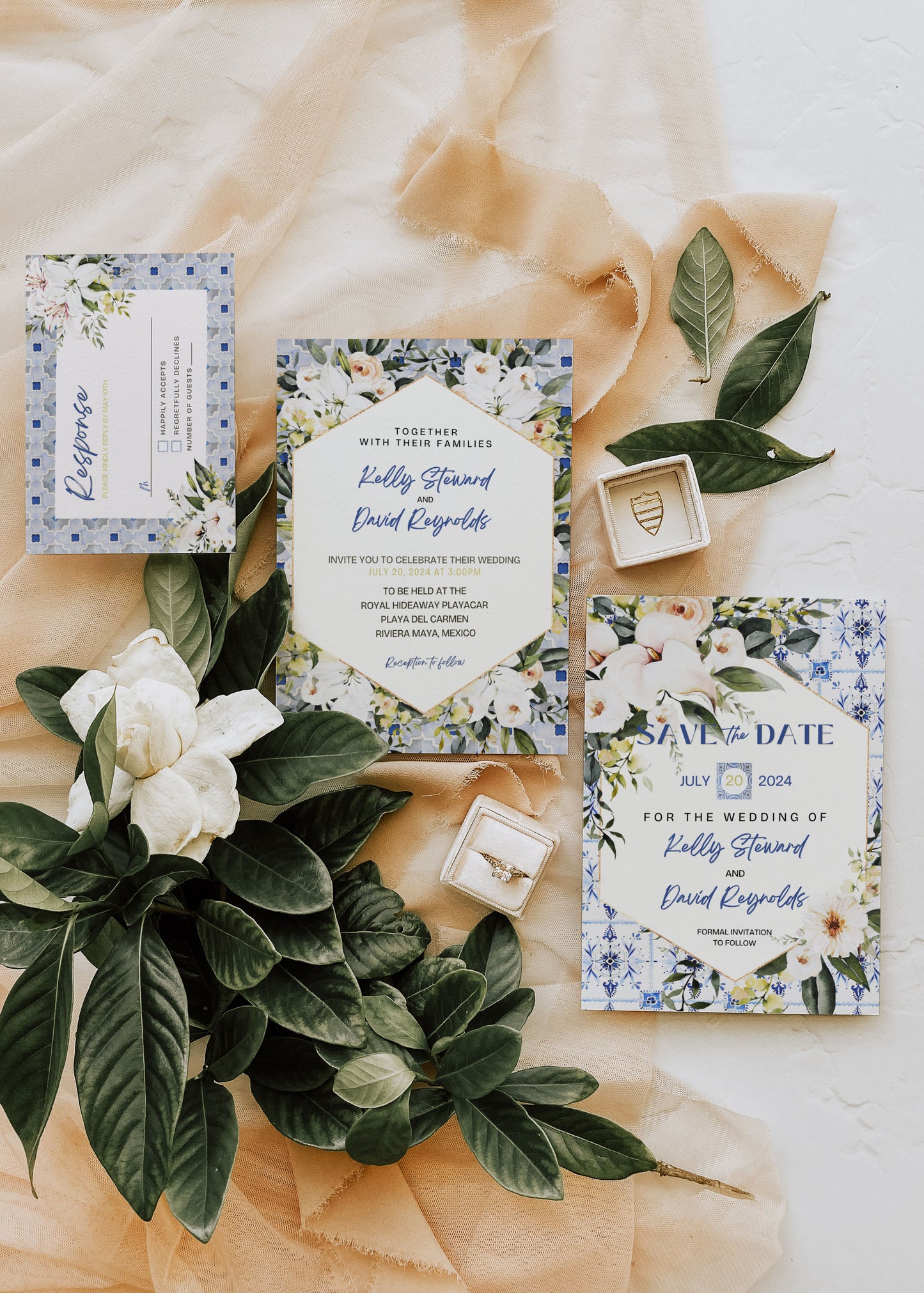 Mediterranean Greece Italy Portugal Watercolour Destination Wedding Thank You Card 5.5x4.25" Folded Instant Download - "Santorini"