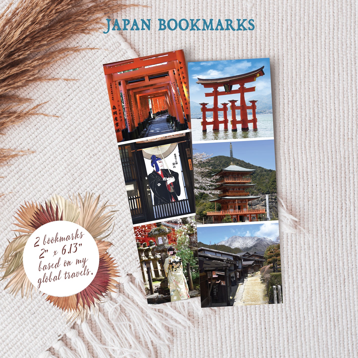 Travel Photo Bookmarks 2x6" - Japan