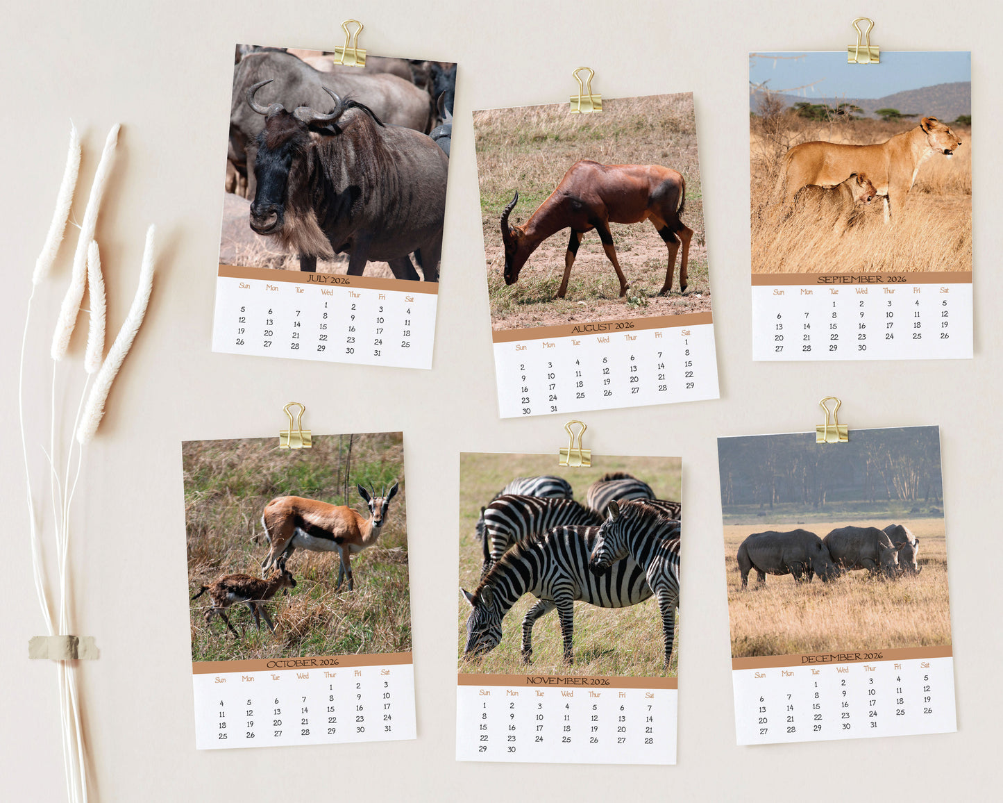 2026 Photo Calendar - Kenya & Tanzania Safari