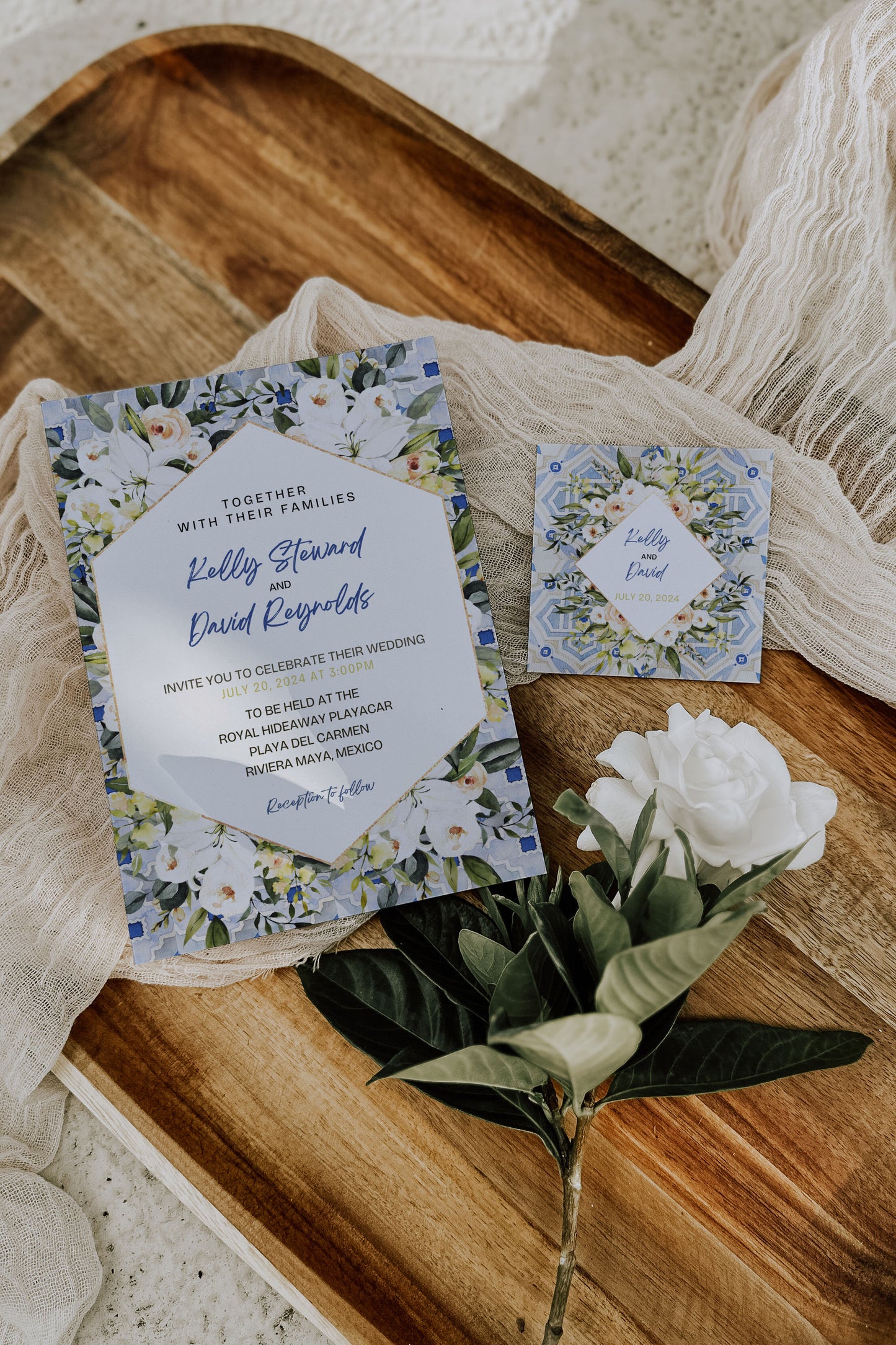 Mediterranean Greece Italy Portugal Watercolour Destination Wedding Invitation and RSVP Suite Instant Download - "Santorini"