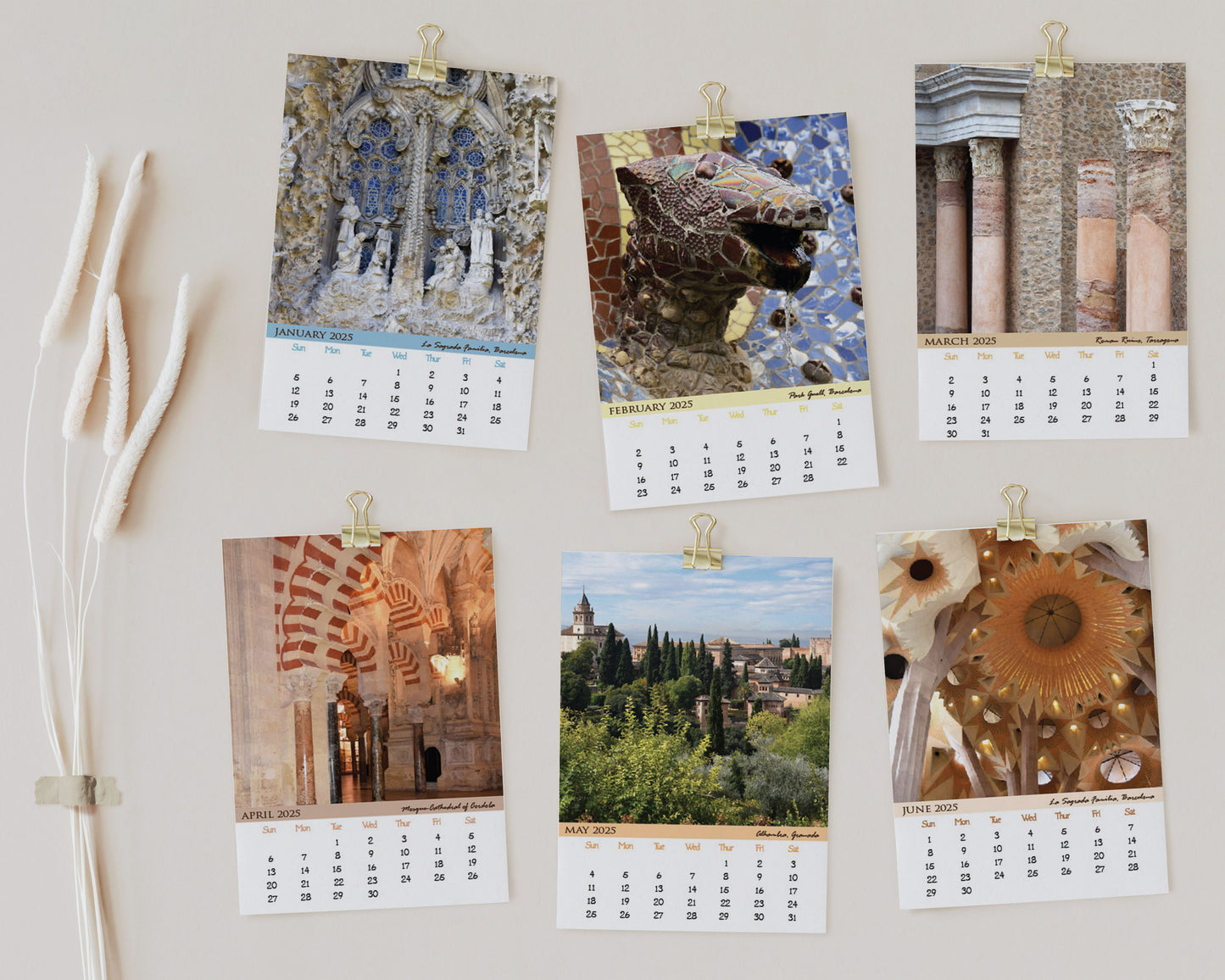 2025 Photo Calendar - Spain