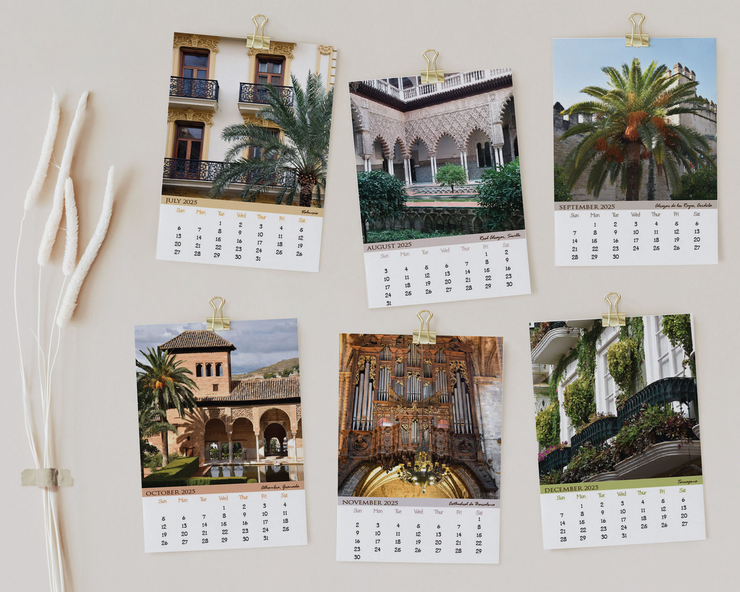 2025 Photo Calendar - Spain