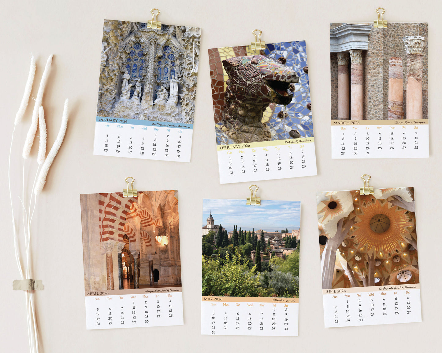 2026 Photo Calendar - Spain