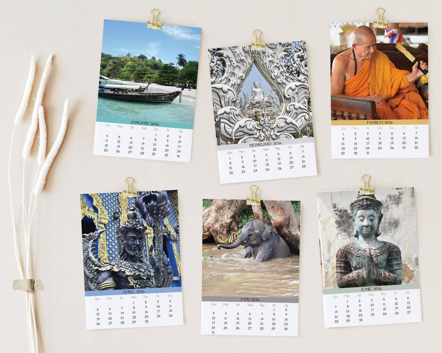 2026 Photo Calendar - Thailand