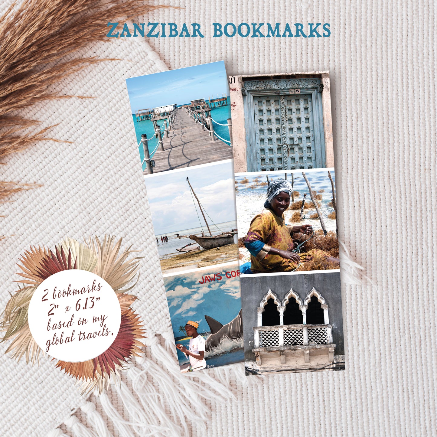 Travel Photo Bookmarks 2x6" - Zanzibar