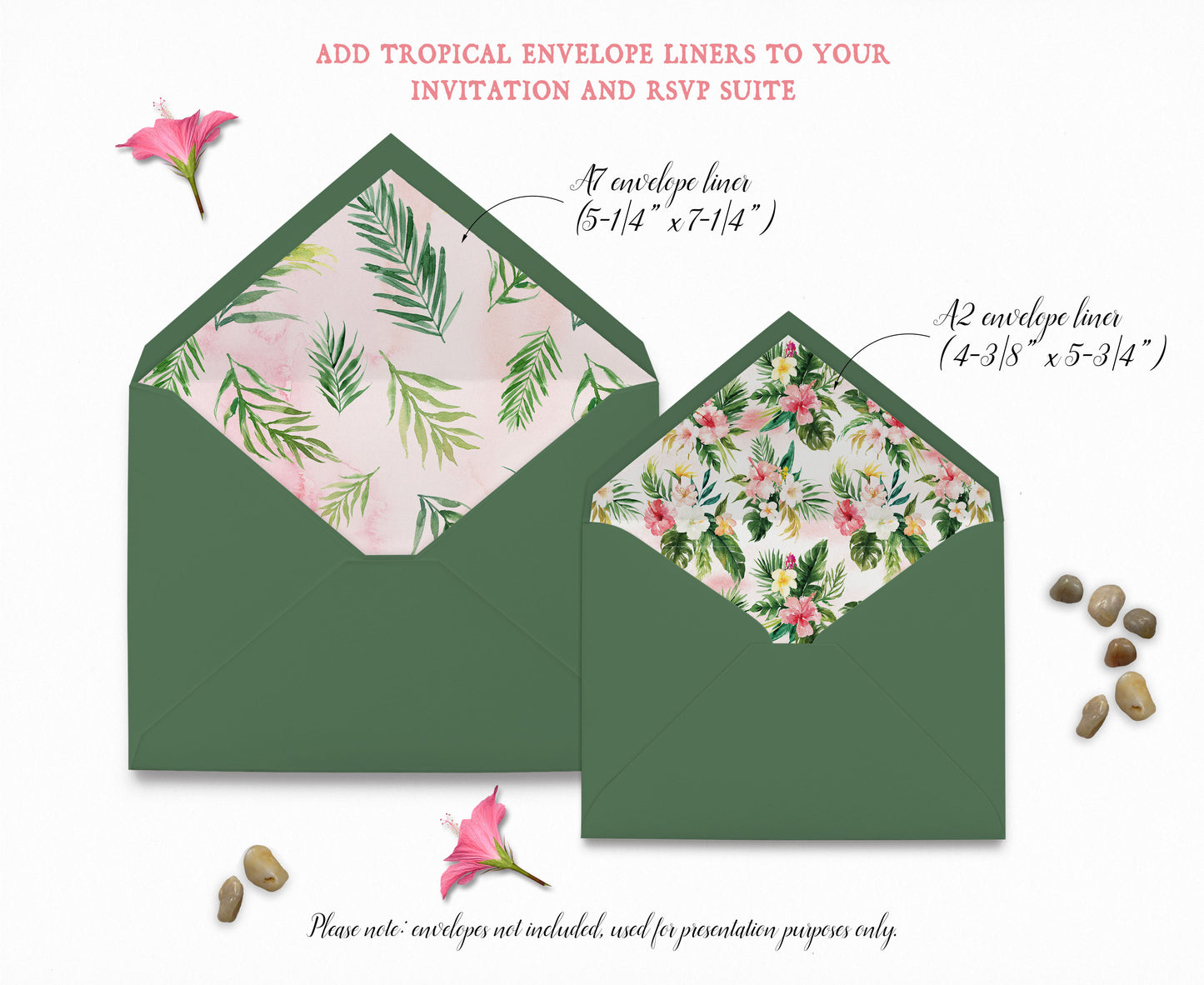 Tropical Floral Watercolor Beach Destination Wedding Invitation and RSVP Suite Digital Download- 'TROPICAL LUSH"