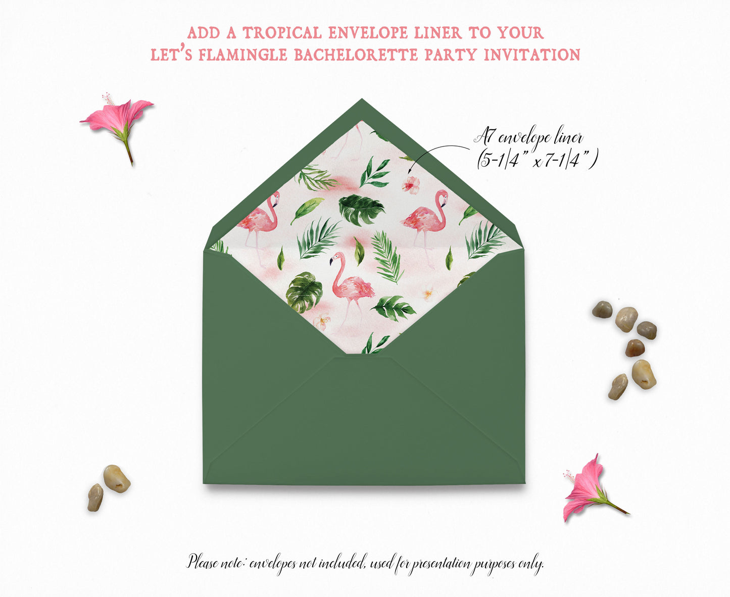 Tropical Floral Watercolor Beach Destination Wedding Let's Flamingle Bachelorette Party Invitation Digital - 'TROPICAL LUSH"