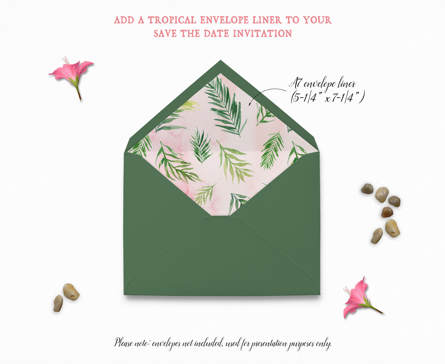 Tropical Floral Watercolor Beach Destination Wedding Save the Date Digital - 'TROPICAL LUSH"