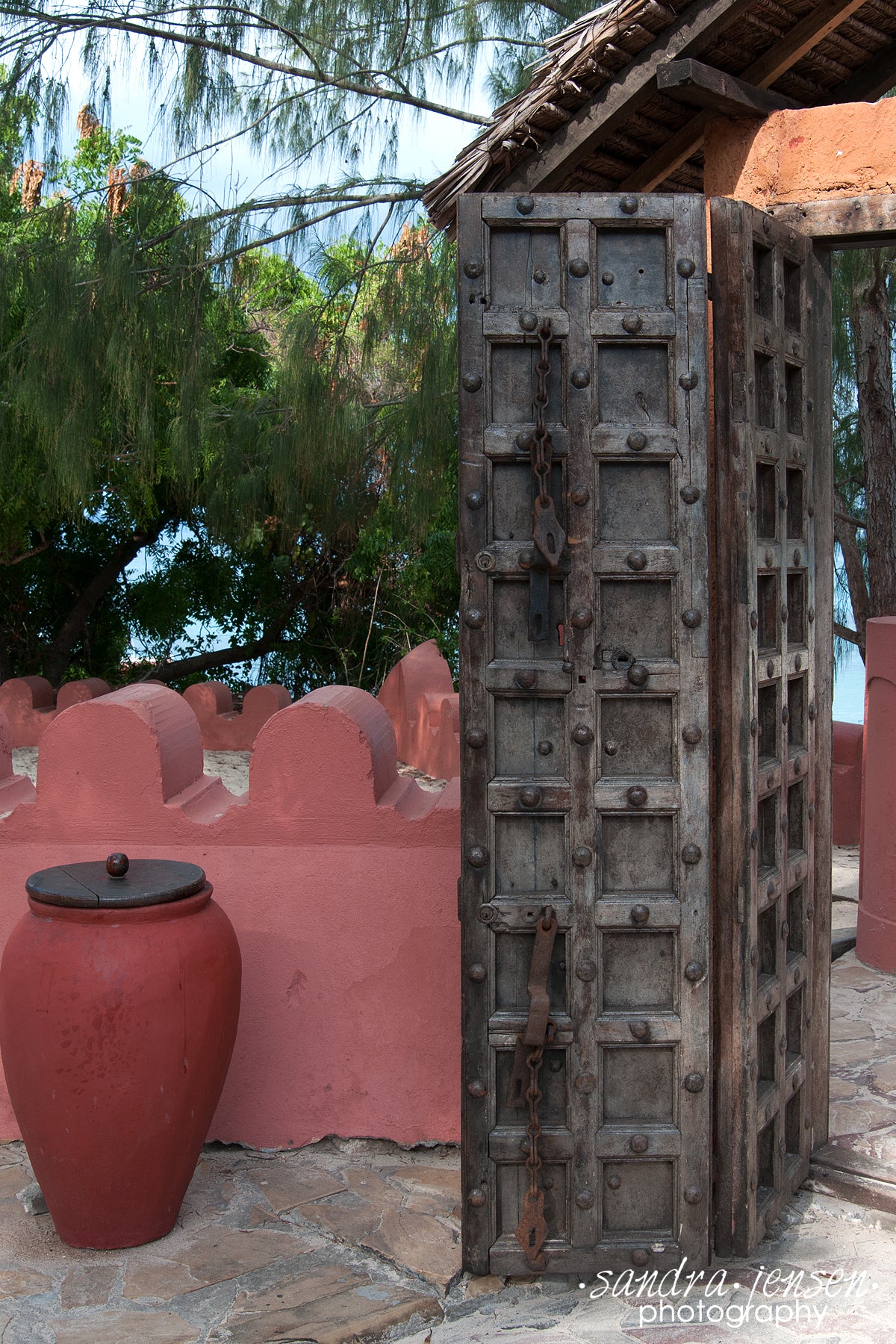 Print - Zanzibar, Tanzania - Changuu Island Door Entrance to Beach