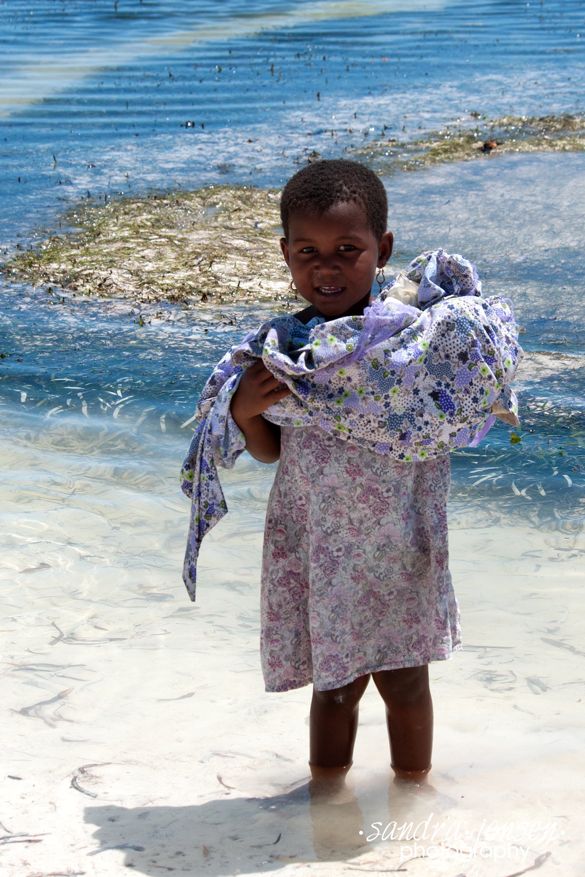 Print - Zanzibar, Tanzania - Child Playing in Water of Matemwe Beach 3