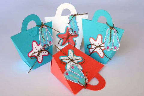 Beach Themed Wedding  and Party Favour Boxes and Beach Bag