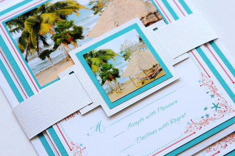 Tropical Themed Belize Beach Wedding Stationery Set