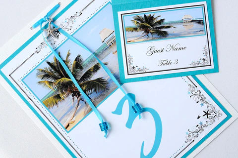Belize Beach Wedding Stationary Design