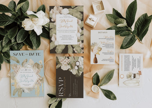 "Beachy Boho" Digital Invitation Suite and Accessories
