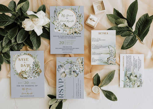 "Siamese Fish" Digital Invitation Suite and Accessories