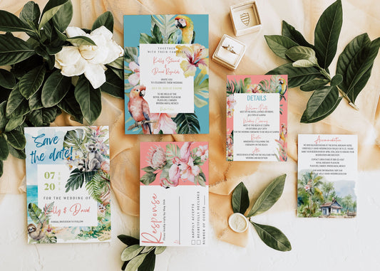 "Paraiso" Digital Invitation Suite and Accessories