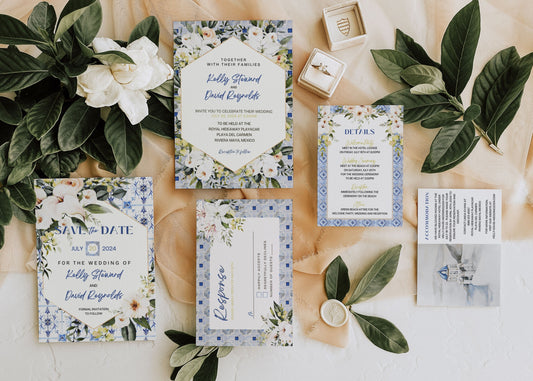 "Santorini" Digital Invitation Suite and Accessories