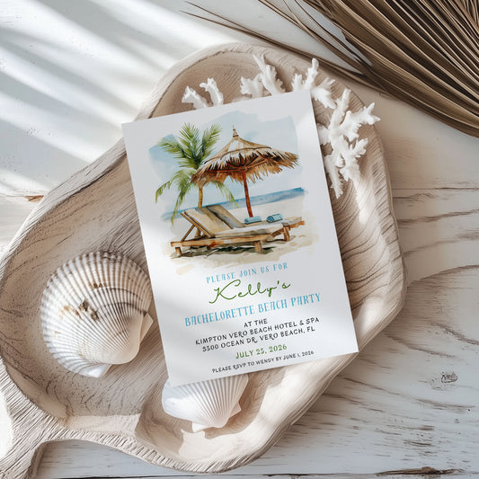 Bachelorette Beach Party Invitations