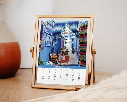 Newest 2026 Photo Calendar of Chefchaouen, Morocco
