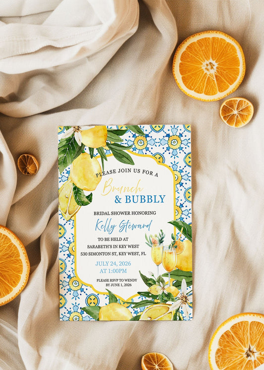 Brunch & Bubbly Bridal Shower Invitations