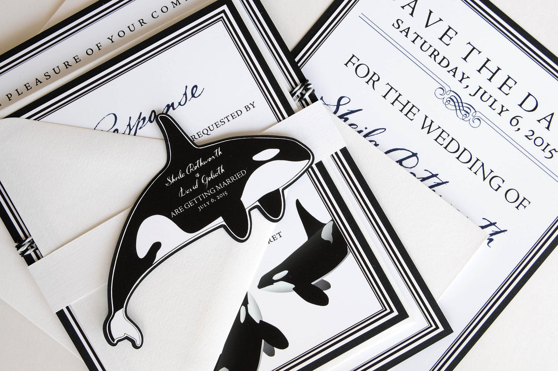 NEW!  Orca ("Killer) Whale Invitation and RSVP Suite