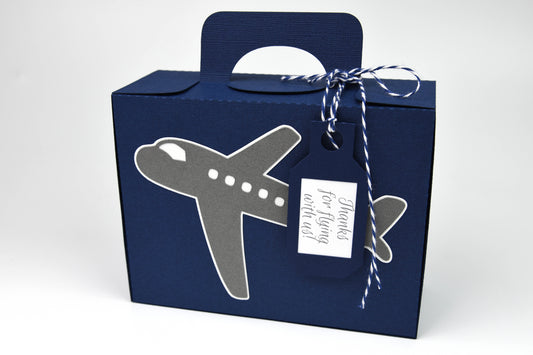 Large 1 Airplane Themed Luggage Favour Box