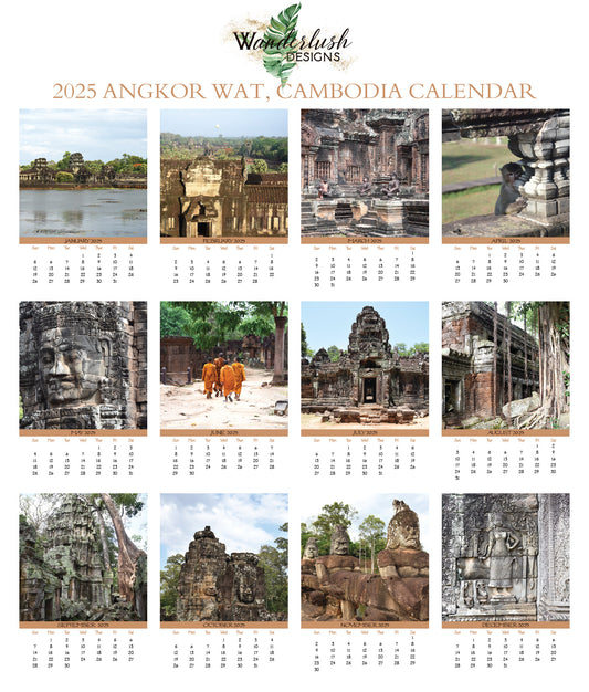 2025 Photo Calendar - Angkor Wat, Cambodia