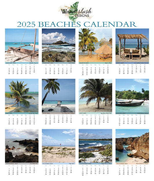 2025 Photo Calendar - Beaches