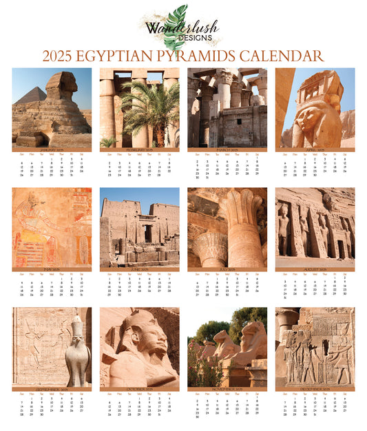 2025 Photo Calendar - Egyptian Pyramids