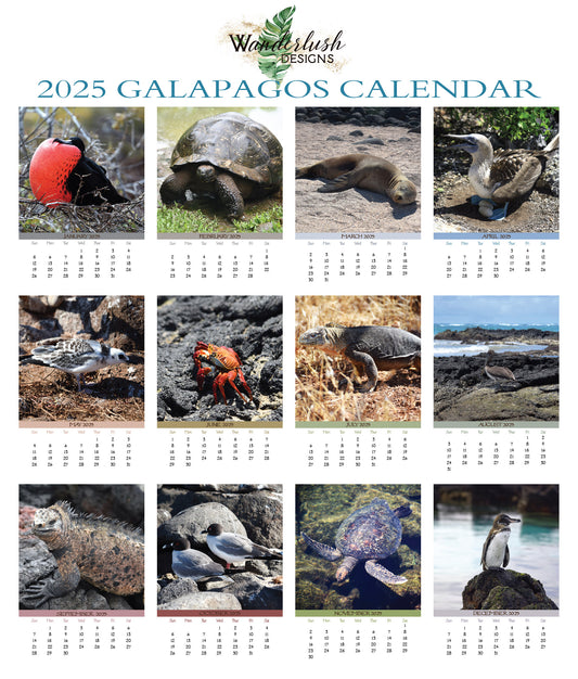 2025 Photo Calendar - Galapagos, Ecuador