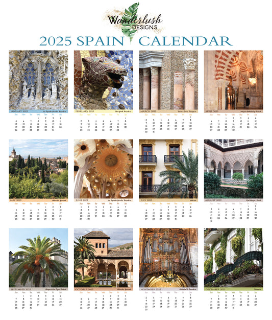 2025 Photo Calendar - Spain