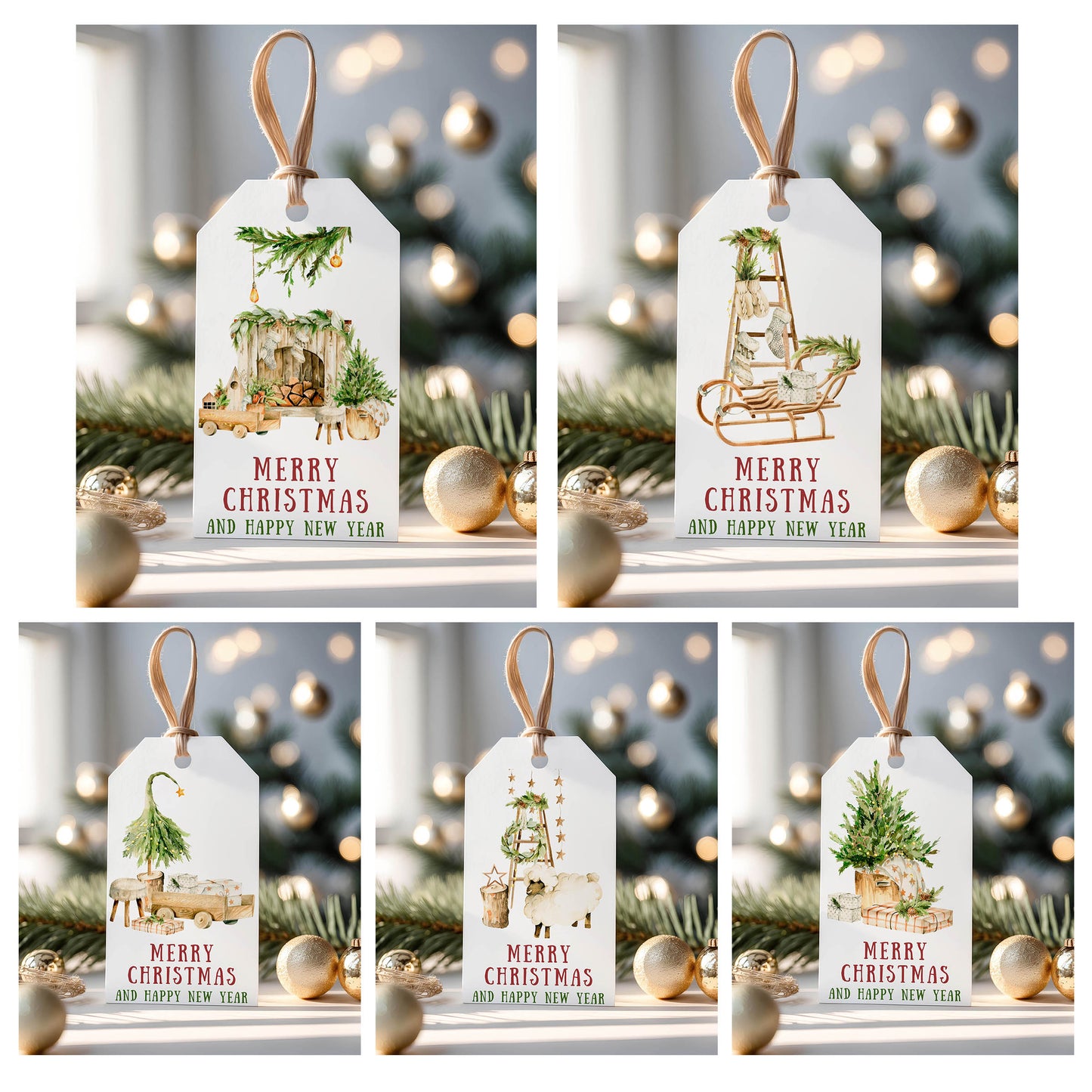 Christmas Holiday Home Gift Tags