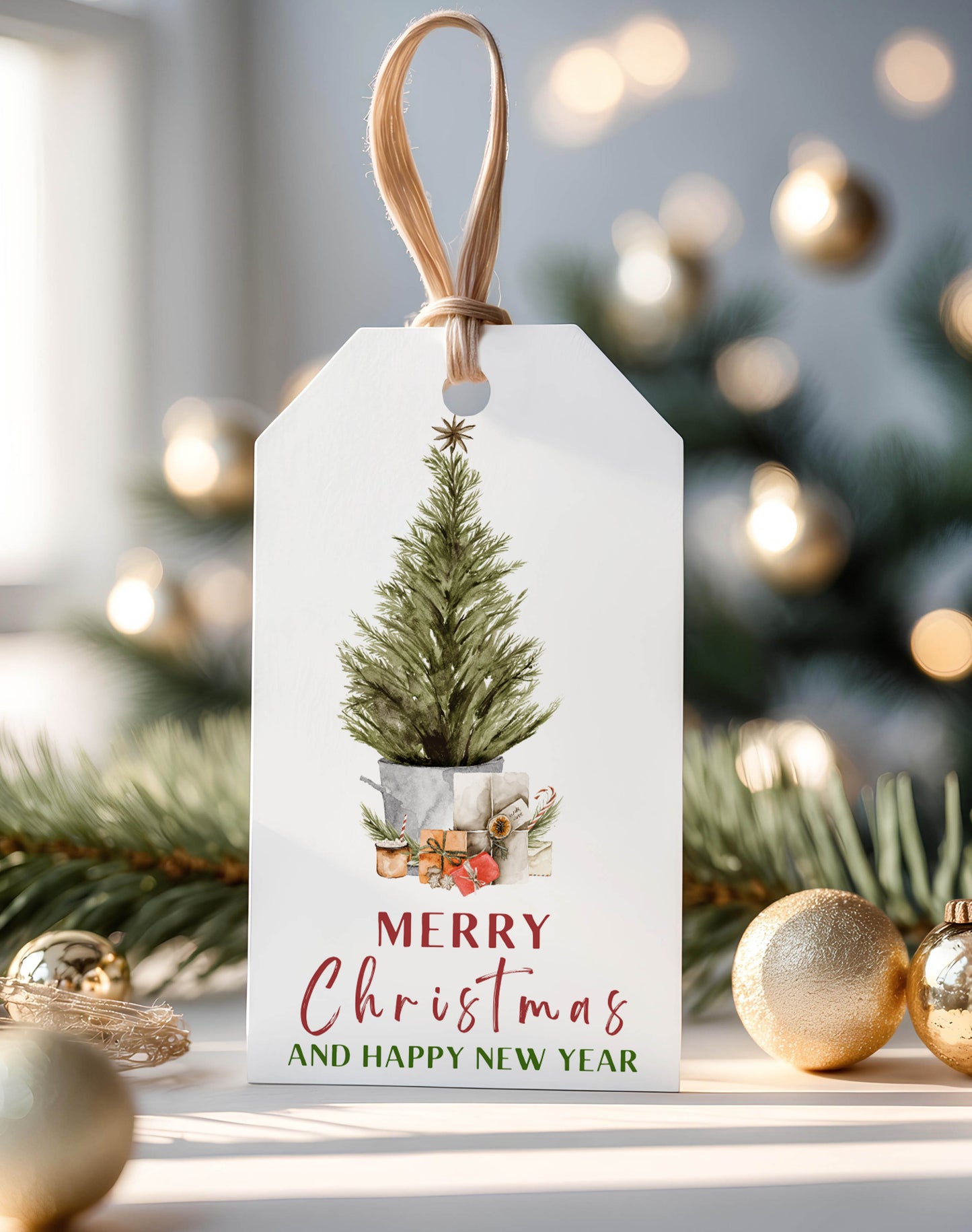Bohemian Christmas Holiday Home Gift Tags