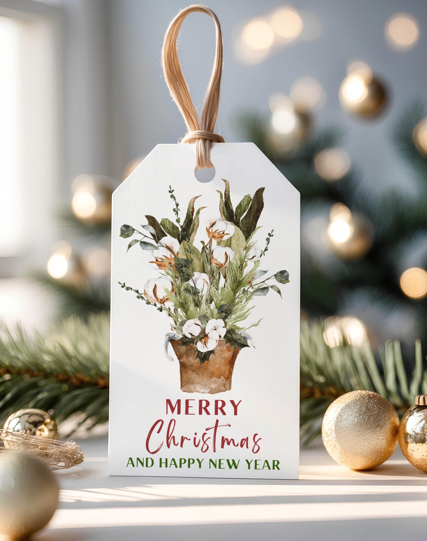 Bohemian Christmas Holiday Home Gift Tags