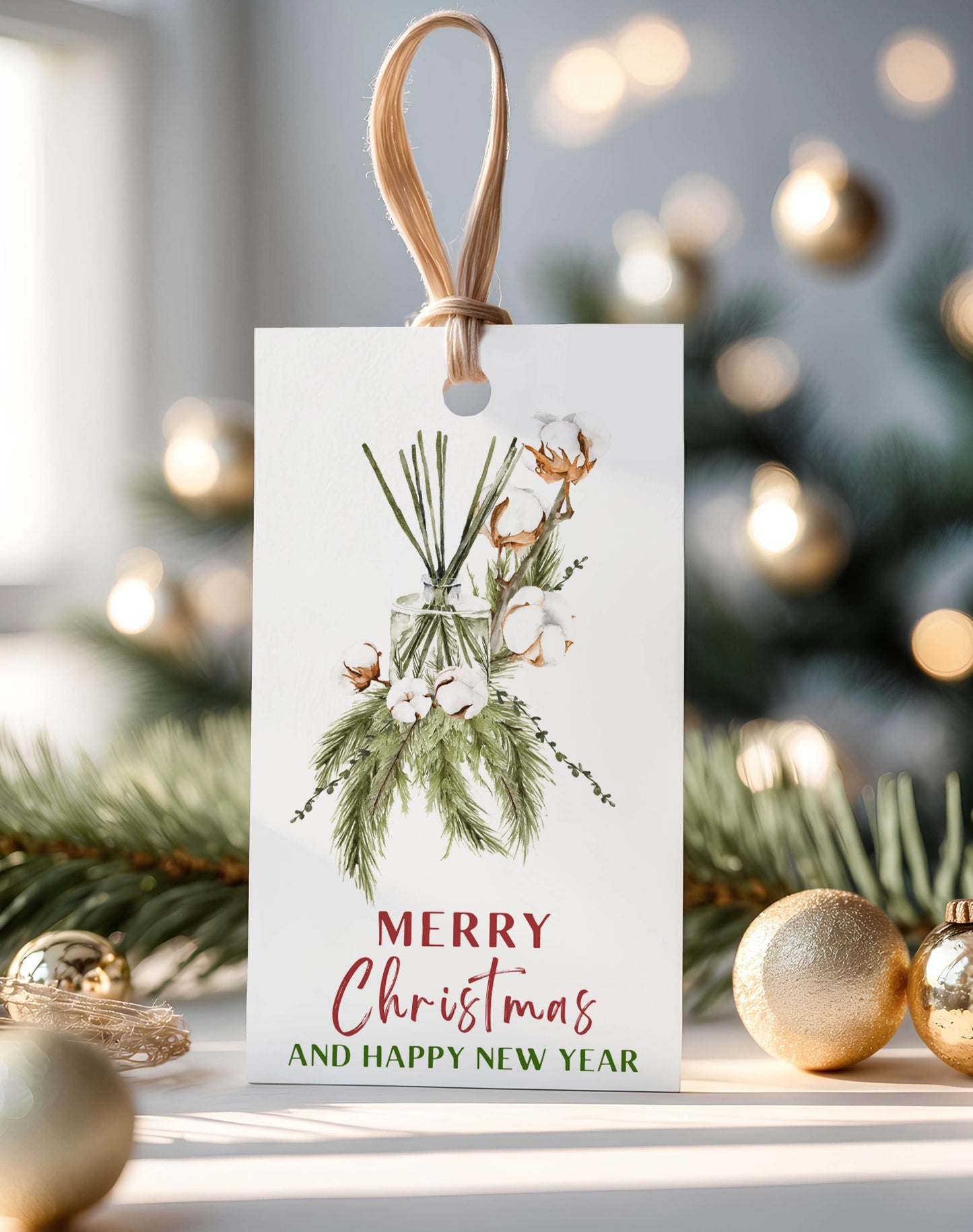 Bohemian Christmas Holiday Home Gift Tags